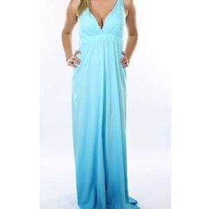 Gypsy 05 Ombré Turquoise Maxi Dress Tie Dye Sz S